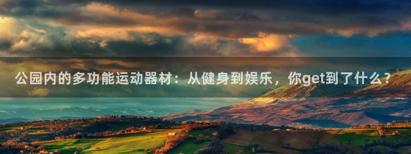 征途国际代理：公园内的多功能运动器材：从健身到娱乐，你get
